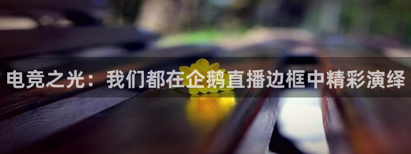 雷火电竞网页版登录入口：电竞之光：我们都在企鹅直播边框中精彩演绎