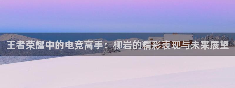 雷火电竞入口：王者荣耀中的电竞高手：柳岩的精彩表现与未来展望